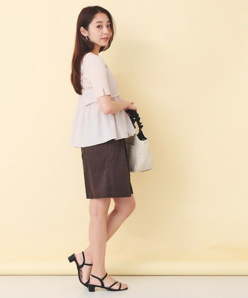 index / インデックス キャミソール・チューブトップ | タンブラーブッチャーペプラムキャミ【洗濯機OK／接触冷感／吸水速乾／防シワ／イージーアイロン】 | 詳細11