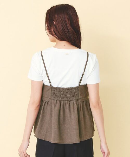 index / インデックス キャミソール・チューブトップ | タンブラーブッチャーペプラムキャミ【洗濯機OK／接触冷感／吸水速乾／防シワ／イージーアイロン】 | 詳細19