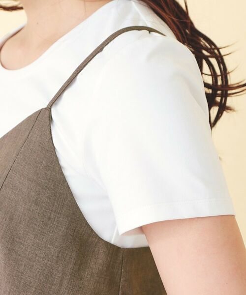 index / インデックス キャミソール・チューブトップ | タンブラーブッチャーペプラムキャミ【洗濯機OK／接触冷感／吸水速乾／防シワ／イージーアイロン】 | 詳細21
