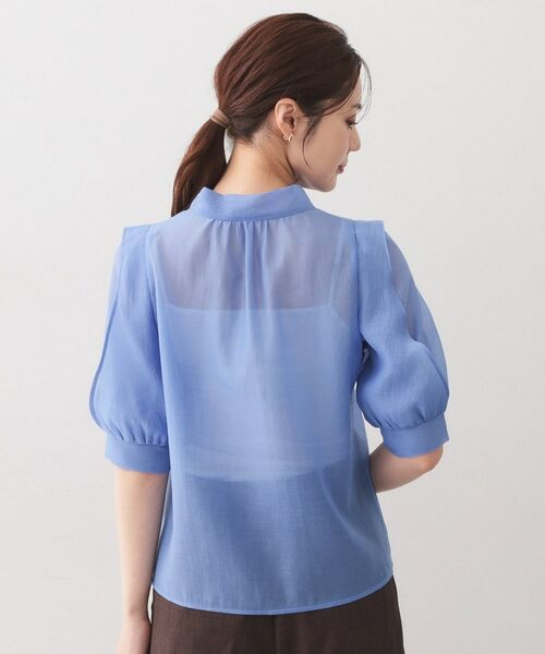 index / インデックス シャツ・ブラウス | オーガンシアーリボンフリルブラウス【洗濯機OK／イージーアイロン】 | 詳細15