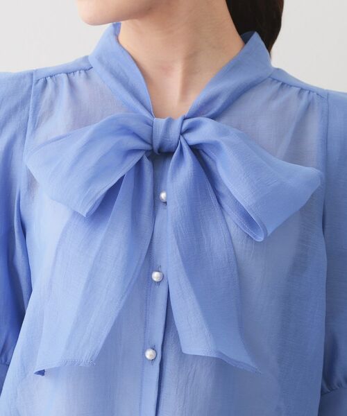 index / インデックス シャツ・ブラウス | オーガンシアーリボンフリルブラウス【洗濯機OK／イージーアイロン】 | 詳細16