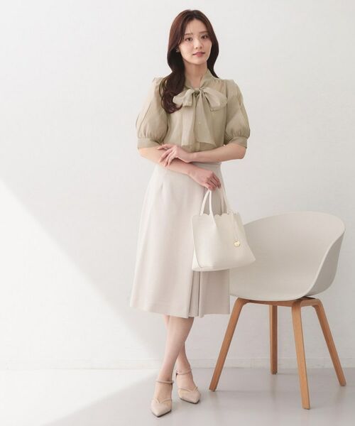 index / インデックス シャツ・ブラウス | オーガンシアーリボンフリルブラウス【洗濯機OK／イージーアイロン】 | 詳細6