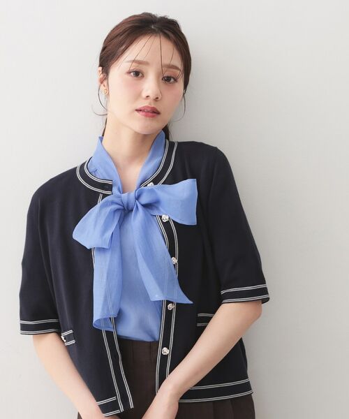 index / インデックス シャツ・ブラウス | オーガンシアーリボンフリルブラウス【洗濯機OK／イージーアイロン】 | 詳細9
