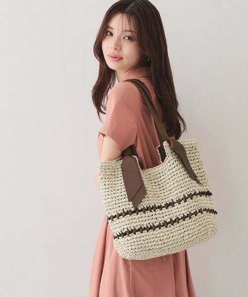 index / インデックス トートバッグ | ペーパーヤーンリボンハンドルA4トート（ブラウン(044)）