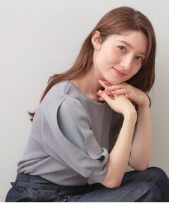 index / インデックス ニット・セーター | クールタッチラップスリーブニット【洗濯機OK・UVケア・接触冷感】