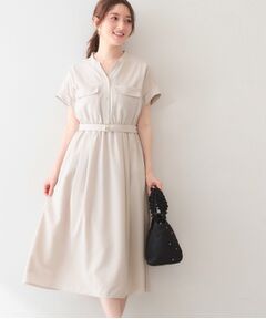 index / インデックス ミニ丈・ひざ丈ワンピース | ダブルポケットスキッパーワンピース【洗濯機OK・防シワ・イージーアイロン】