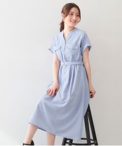 index / インデックス ミニ丈・ひざ丈ワンピース | ダブルポケットスキッパーワンピース【洗濯機OK・防シワ・イージーアイロン】