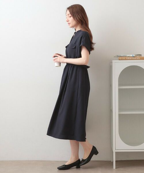 index / インデックス ミニ丈・ひざ丈ワンピース | ダブルポケットスキッパーワンピース【洗濯機OK・防シワ・イージーアイロン】 | 詳細25