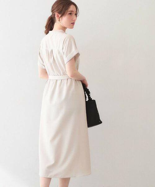 index / インデックス ミニ丈・ひざ丈ワンピース | ダブルポケットスキッパーワンピース【洗濯機OK・防シワ・イージーアイロン】 | 詳細9