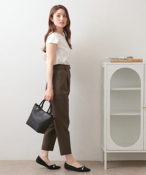 index / インデックス ショート・ハーフ・半端丈パンツ | ストレッチテーパードパンツ【洗濯機OK・吸水速乾・防シワ・ストレッチ】 | 詳細10