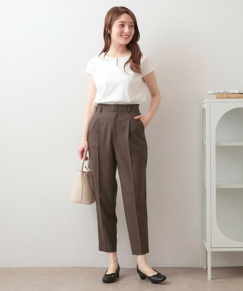 index / インデックス ショート・ハーフ・半端丈パンツ | ストレッチテーパードパンツ【洗濯機OK・吸水速乾・防シワ・ストレッチ】 | 詳細13