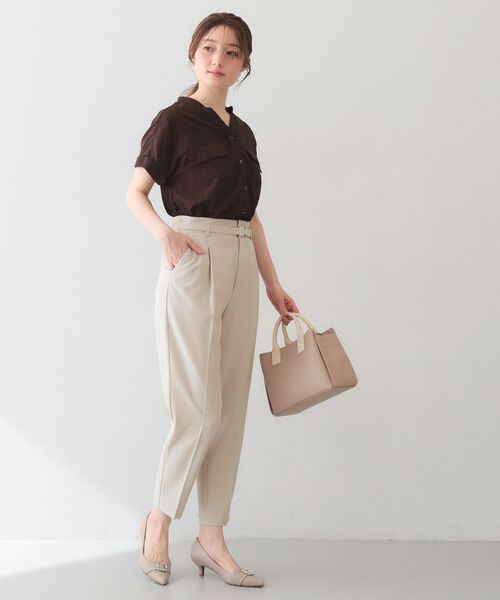 index / インデックス ショート・ハーフ・半端丈パンツ | ストレッチテーパードパンツ【洗濯機OK・吸水速乾・防シワ・ストレッチ】 | 詳細16