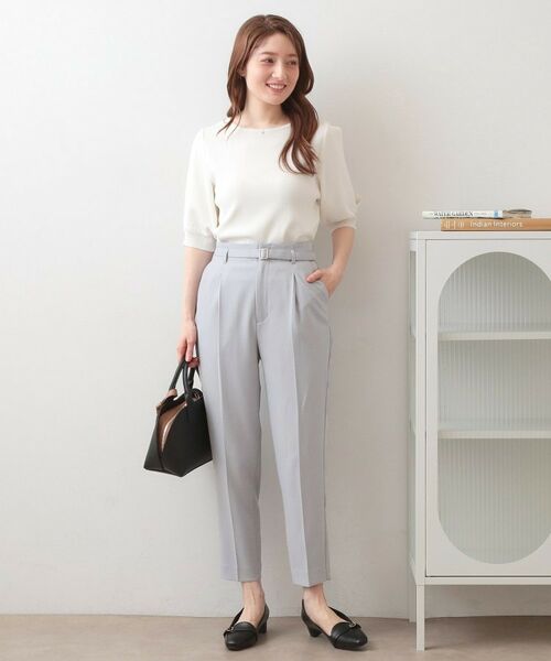 index / インデックス ショート・ハーフ・半端丈パンツ | ストレッチテーパードパンツ【洗濯機OK・吸水速乾・防シワ・ストレッチ】 | 詳細3