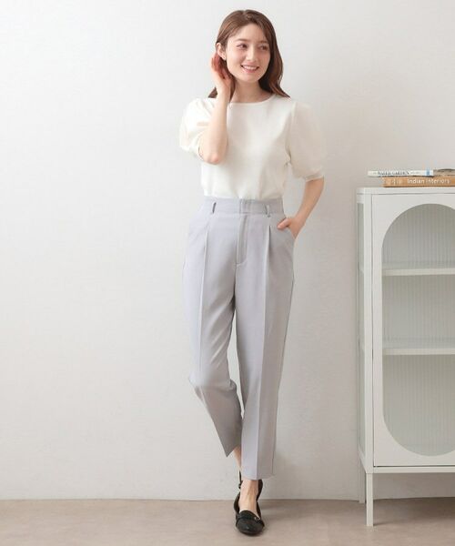 index / インデックス ショート・ハーフ・半端丈パンツ | ストレッチテーパードパンツ【洗濯機OK・吸水速乾・防シワ・ストレッチ】 | 詳細6