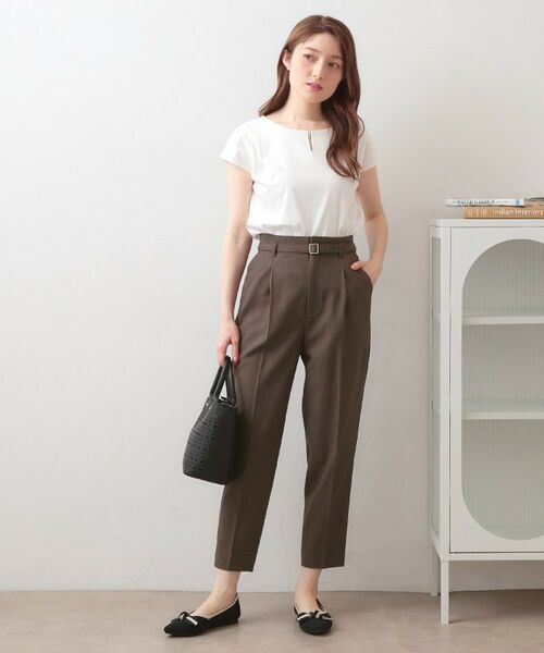 index / インデックス ショート・ハーフ・半端丈パンツ | ストレッチテーパードパンツ【洗濯機OK・吸水速乾・防シワ・ストレッチ】 | 詳細9