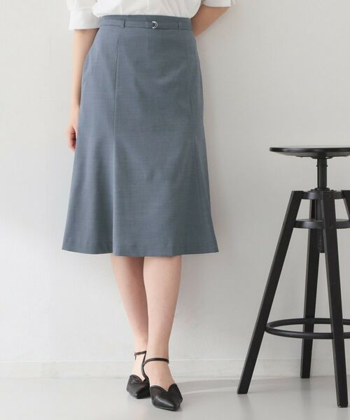 index / インデックス スカート | セットアップ対応 マーメイドフレアスカート【洗濯機OK・イージーアイロン】（チャコールグレー(013)）