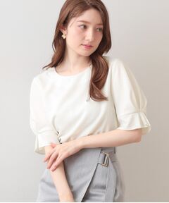 index / インデックス シャツ・ブラウス | 多機能タックパフスリーブブラウス【洗濯機OK・接触冷感・吸水速乾・防シワ・イージーアイロン】