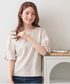 index / インデックス シャツ・ブラウス | 多機能タックパフスリーブブラウス【洗濯機OK・接触冷感・吸水速乾・防シワ・イージーアイロン】