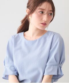 index / インデックス シャツ・ブラウス | 多機能タックパフスリーブブラウス【洗濯機OK・接触冷感・吸水速乾・防シワ・イージーアイロン】