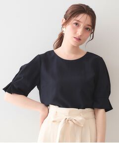 index / インデックス シャツ・ブラウス | 多機能タックパフスリーブブラウス【洗濯機OK・接触冷感・吸水速乾・防シワ・イージーアイロン】