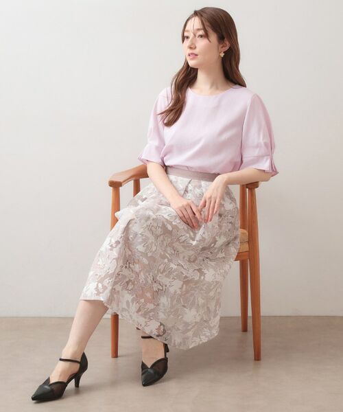 index / インデックス シャツ・ブラウス | 多機能タックパフスリーブブラウス【洗濯機OK・接触冷感・吸水速乾・防シワ・イージーアイロン】 | 詳細11