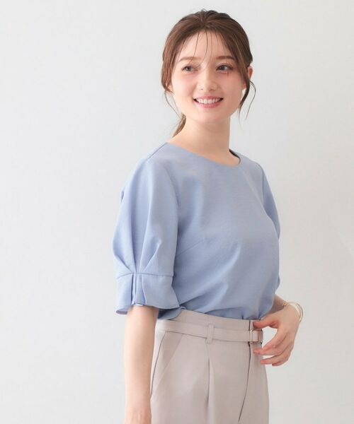 index / インデックス シャツ・ブラウス | 多機能タックパフスリーブブラウス【洗濯機OK・接触冷感・吸水速乾・防シワ・イージーアイロン】 | 詳細13