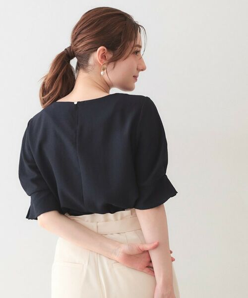 index / インデックス シャツ・ブラウス | 多機能タックパフスリーブブラウス【洗濯機OK・接触冷感・吸水速乾・防シワ・イージーアイロン】 | 詳細17