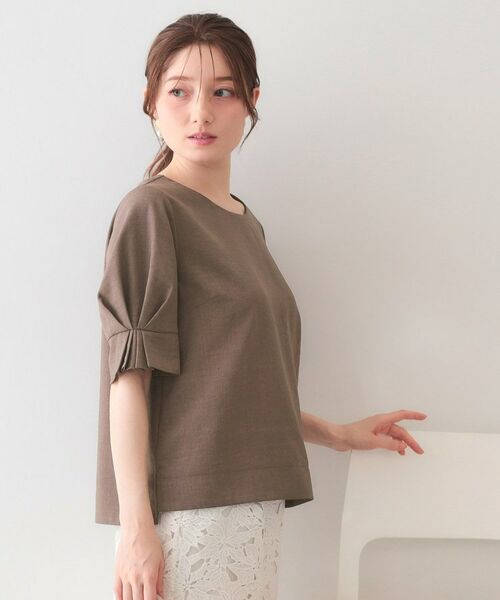 index / インデックス シャツ・ブラウス | 多機能タックパフスリーブブラウス【洗濯機OK・接触冷感・吸水速乾・防シワ・イージーアイロン】 | 詳細21