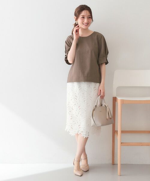 index / インデックス シャツ・ブラウス | 多機能タックパフスリーブブラウス【洗濯機OK・接触冷感・吸水速乾・防シワ・イージーアイロン】 | 詳細22