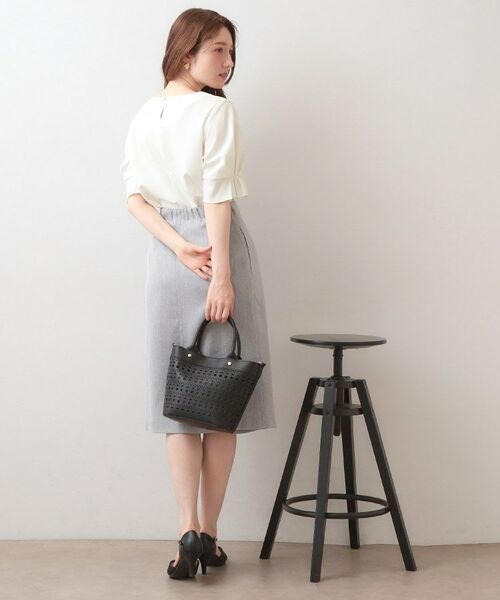 index / インデックス シャツ・ブラウス | 多機能タックパフスリーブブラウス【洗濯機OK・接触冷感・吸水速乾・防シワ・イージーアイロン】 | 詳細3