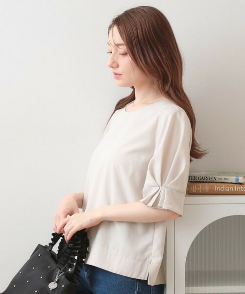 index / インデックス シャツ・ブラウス | 多機能タックパフスリーブブラウス【洗濯機OK・接触冷感・吸水速乾・防シワ・イージーアイロン】 | 詳細5