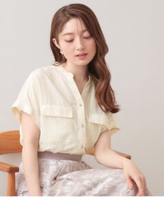 index / インデックス シャツ・ブラウス | ダブルポケットスキッパーブラウス【洗濯機OK・接触冷感・吸水速乾・防シワ・イージーアイロン】