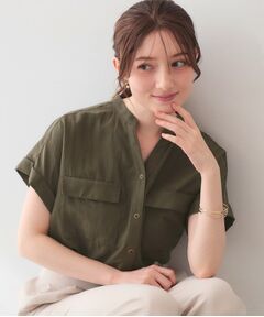 index / インデックス シャツ・ブラウス | ダブルポケットスキッパーブラウス【洗濯機OK・接触冷感・吸水速乾・防シワ・イージーアイロン】