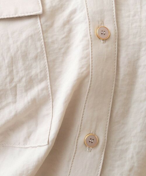 index / インデックス シャツ・ブラウス | ダブルポケットスキッパーブラウス【洗濯機OK・接触冷感・吸水速乾・防シワ・イージーアイロン】 | 詳細12