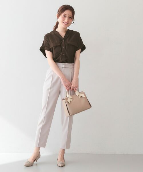 index / インデックス シャツ・ブラウス | ダブルポケットスキッパーブラウス【洗濯機OK・接触冷感・吸水速乾・防シワ・イージーアイロン】 | 詳細18