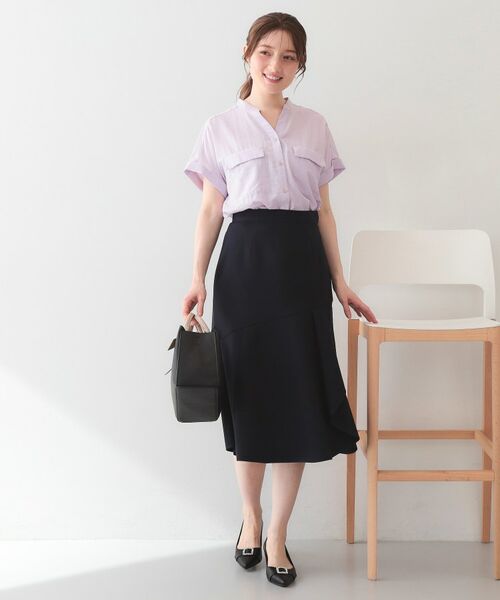 index / インデックス シャツ・ブラウス | ダブルポケットスキッパーブラウス【洗濯機OK・接触冷感・吸水速乾・防シワ・イージーアイロン】 | 詳細22
