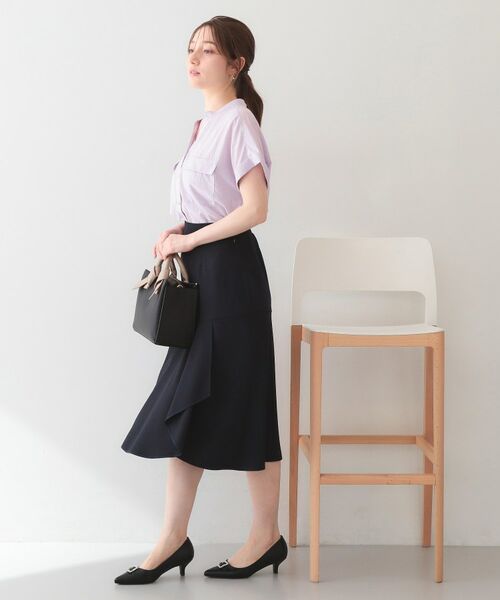 index / インデックス シャツ・ブラウス | ダブルポケットスキッパーブラウス【洗濯機OK・接触冷感・吸水速乾・防シワ・イージーアイロン】 | 詳細23