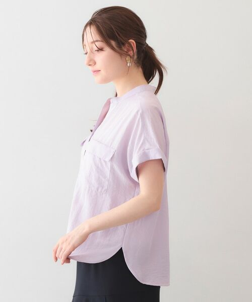 index / インデックス シャツ・ブラウス | ダブルポケットスキッパーブラウス【洗濯機OK・接触冷感・吸水速乾・防シワ・イージーアイロン】 | 詳細30