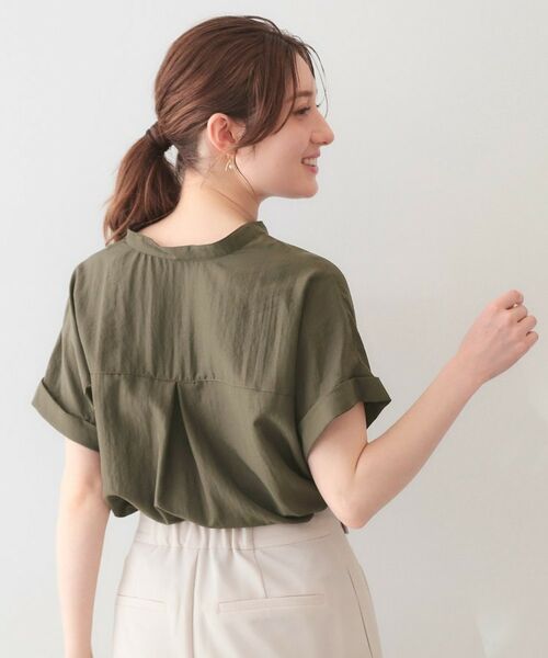 index / インデックス シャツ・ブラウス | ダブルポケットスキッパーブラウス【洗濯機OK・接触冷感・吸水速乾・防シワ・イージーアイロン】 | 詳細5