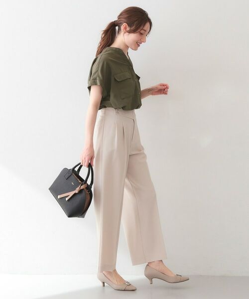 index / インデックス シャツ・ブラウス | ダブルポケットスキッパーブラウス【洗濯機OK・接触冷感・吸水速乾・防シワ・イージーアイロン】 | 詳細7