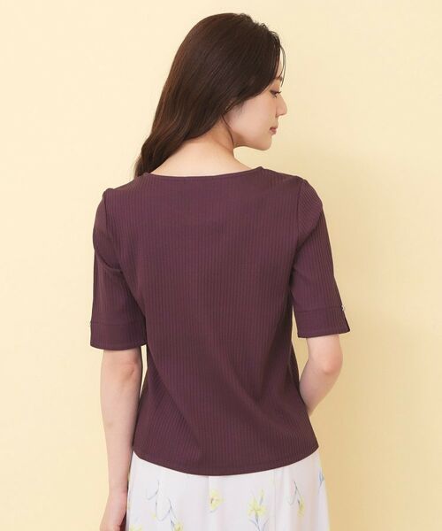 index / インデックス カットソー | ハートネックリボンボタンワイドリブ【洗濯機OK／UVケア／接触冷感】 | 詳細15