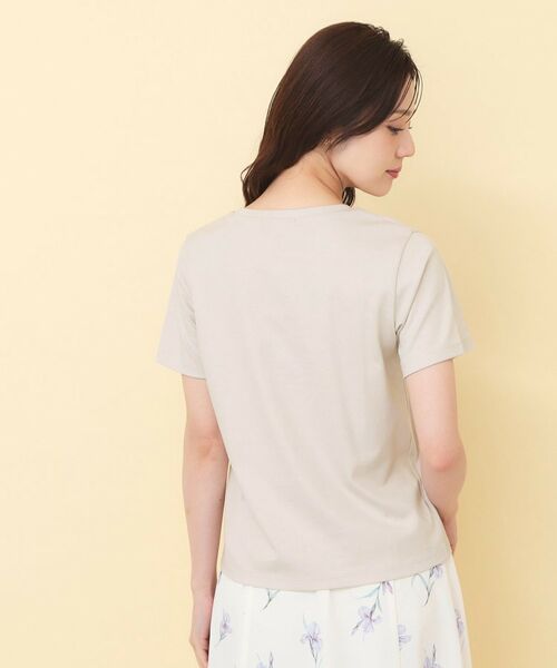 index / インデックス Tシャツ | ビッグロゴ刺繍ビジュー付きTシャツ【洗濯機OK／接触冷感／UVケア】 | 詳細15