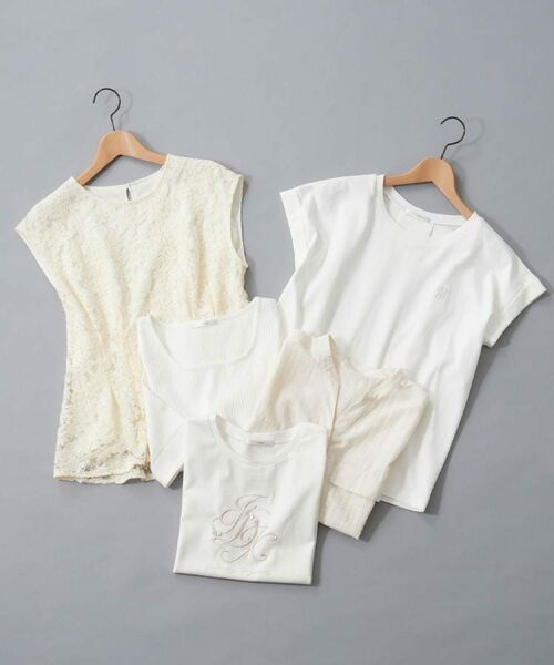 index / インデックス Tシャツ | ビッグロゴ刺繍ビジュー付きTシャツ【洗濯機OK／接触冷感／UVケア】 | 詳細19