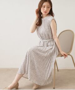 index / インデックス ロング・マキシ丈ワンピース | カットプリーツフレンチワンピース【洗濯機OK／イージーアイロン／ストレッチ】