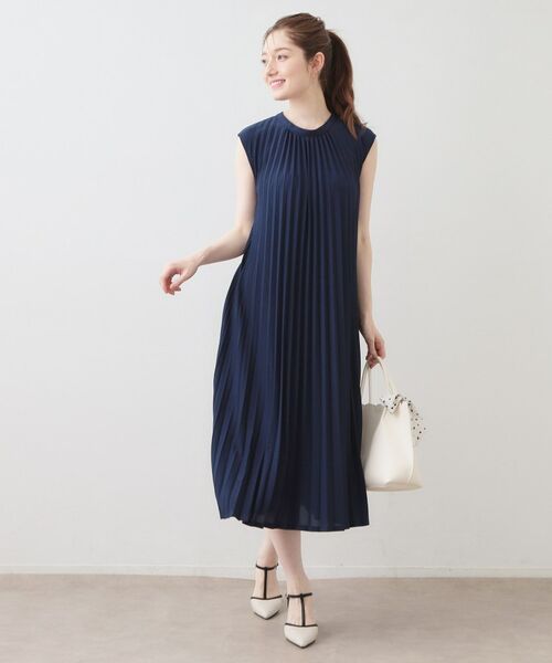 index / インデックス ロング・マキシ丈ワンピース | カットプリーツフレンチワンピース【洗濯機OK/イージーアイロン/ストレッチ】 | 詳細10
