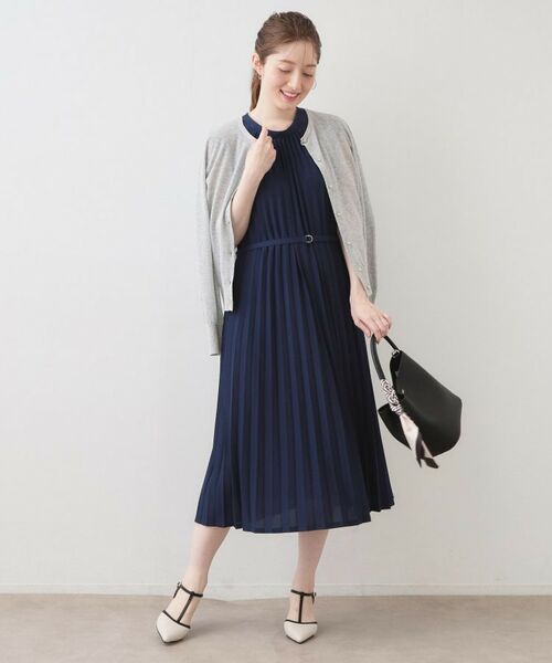 index / インデックス ロング・マキシ丈ワンピース | カットプリーツフレンチワンピース【洗濯機OK/イージーアイロン/ストレッチ】 | 詳細12