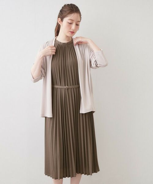 index / インデックス ロング・マキシ丈ワンピース | カットプリーツフレンチワンピース【洗濯機OK/イージーアイロン/ストレッチ】 | 詳細2