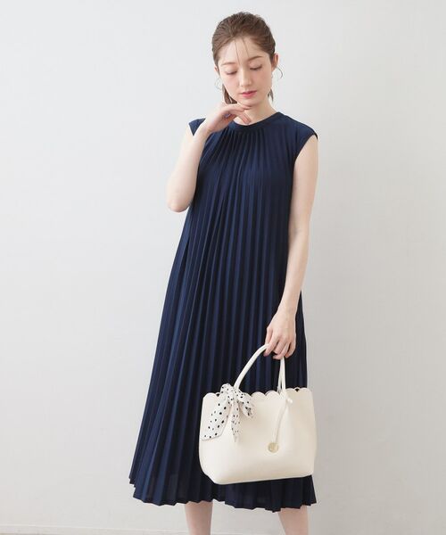 index / インデックス ロング・マキシ丈ワンピース | カットプリーツフレンチワンピース【洗濯機OK/イージーアイロン/ストレッチ】 | 詳細8