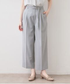 index / インデックス パンツ | リングベルト付きワイドパンツ【洗濯機OK／吸水速乾／防シワ／ストレッチ】