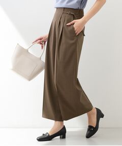 index / インデックス ショート・ハーフ・半端丈パンツ | セットアップ対応 ラップストレートパンツ【洗濯機OK／接触冷感／吸水速乾／イージーアイロン】